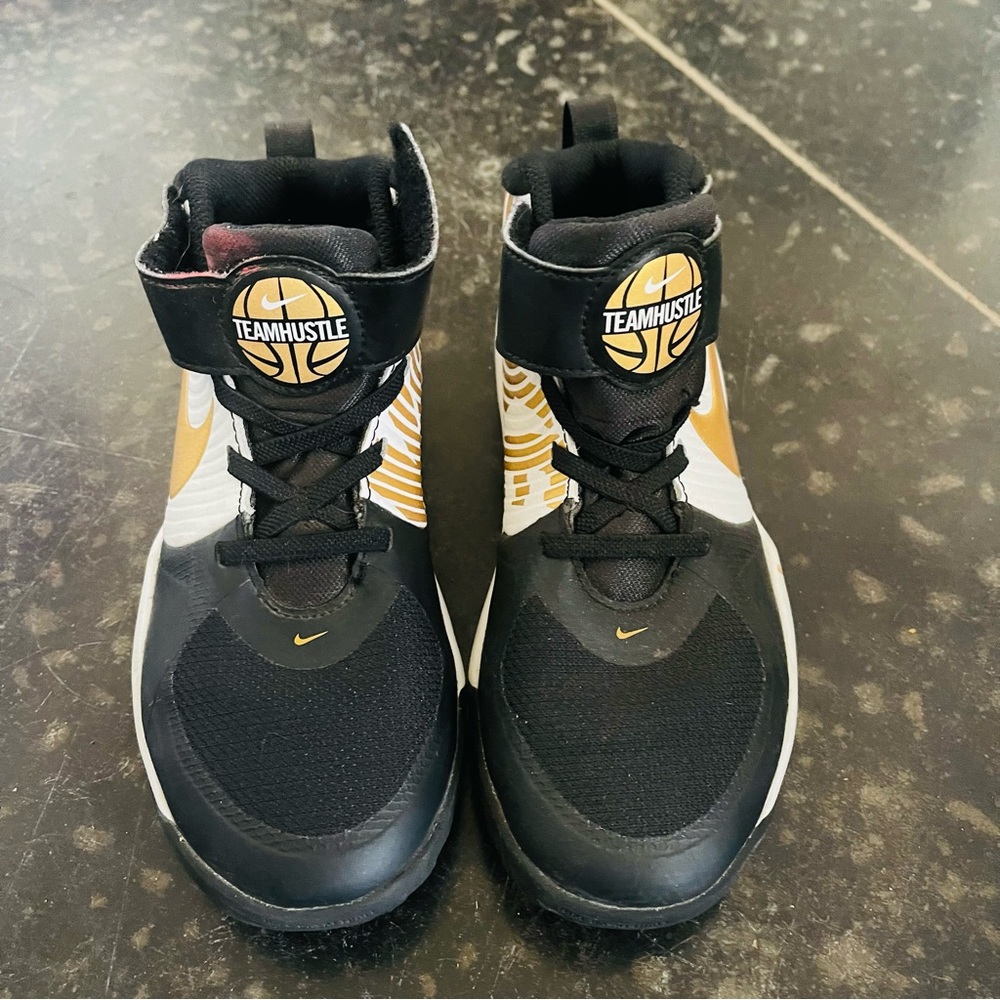Nike Sneakers Black White and Gold